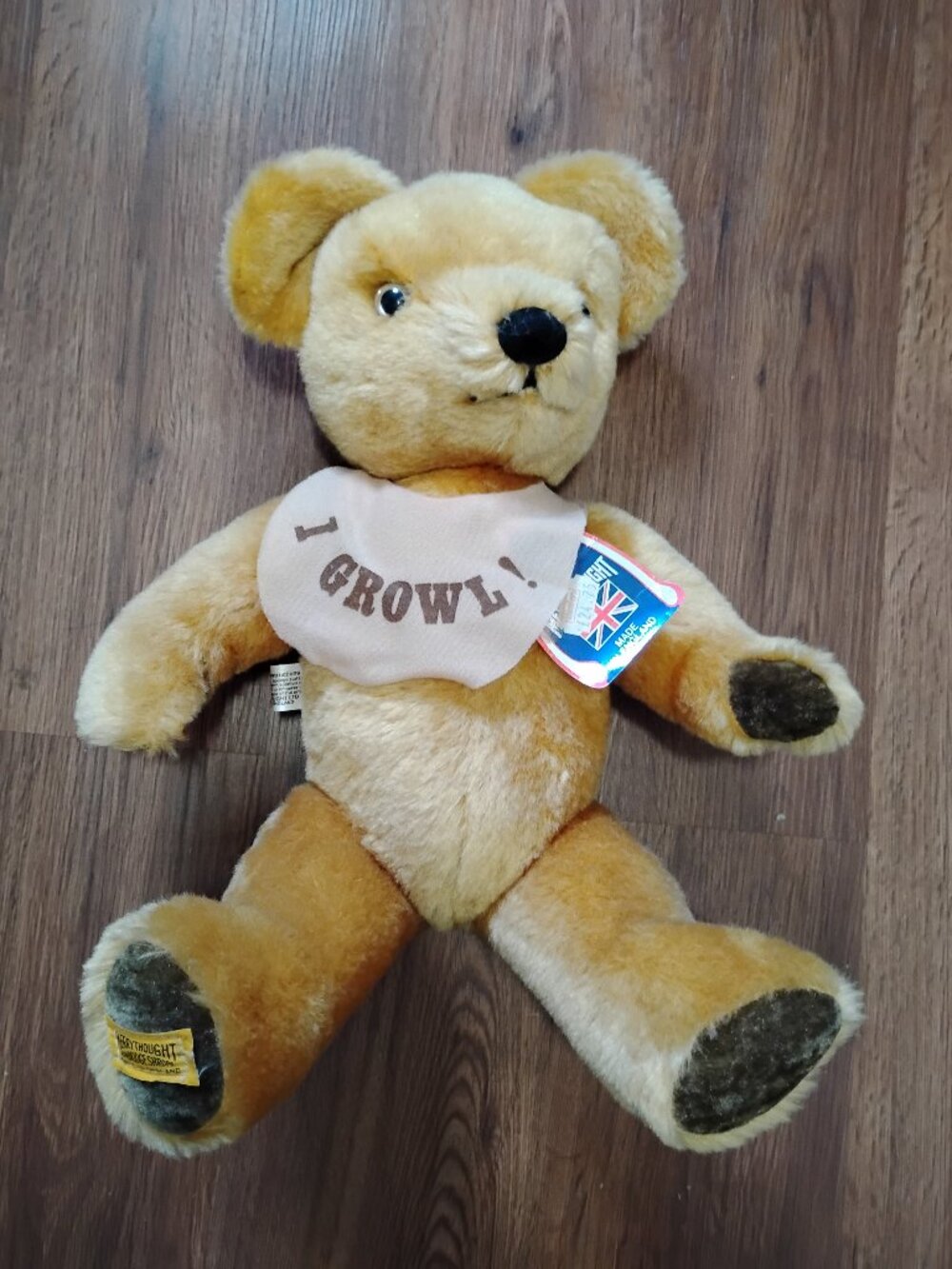NWT Vintage Merrythougt Ironbridge Shrops Mohair Teddy Bear